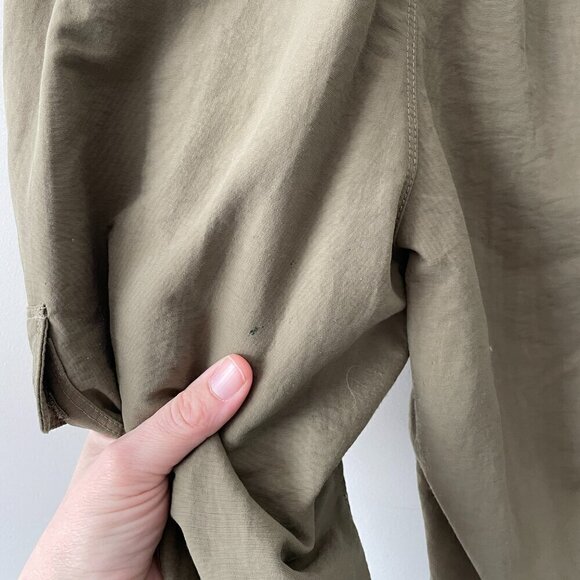 The North Face Mid Rise Drawcord Hem Cargo Pockets Casual Capri Pants Green 10 - Picture 4 of 9